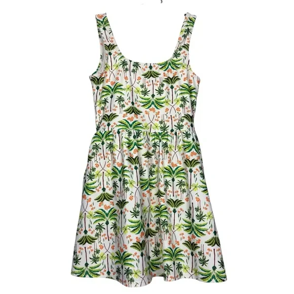 Old Navy Palm Tree Tropical Wrap Front One Piece Swimsuit - Picture 4 of 7